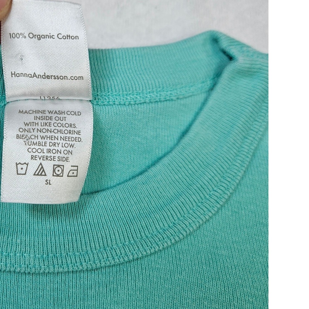 Hanna Andersson Disney Ariel Little Mermaid Organic Pajama Top Aqua Kids 8 - Picture 3 of 6